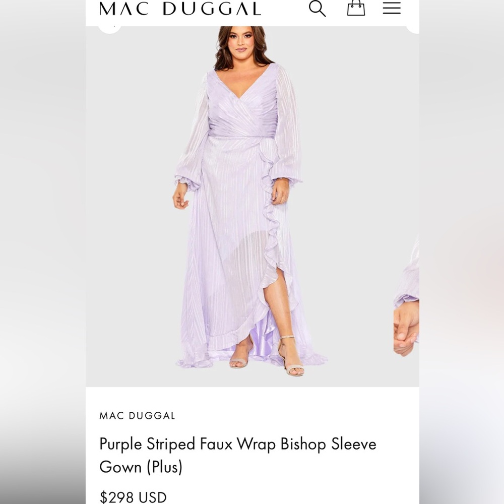 NWT Mac Duggal Purple Gown